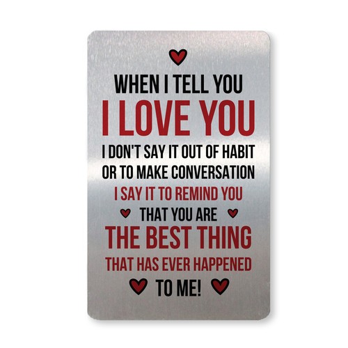 Valentines gift poem metal - poem,