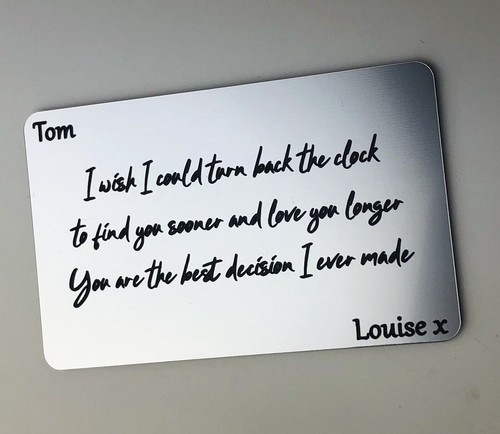 Personalised engraved wallet - personalised,