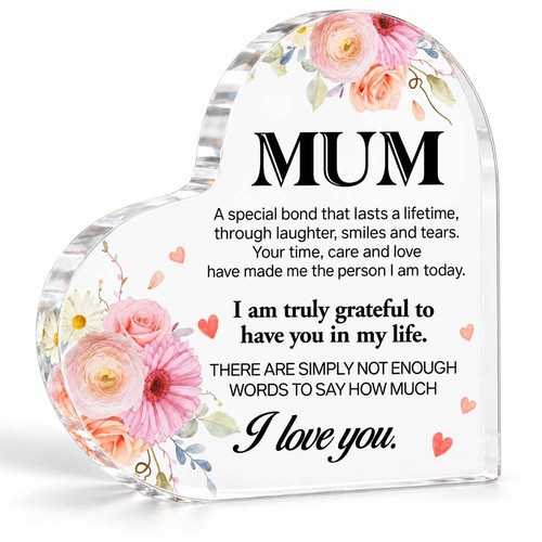 Mum gifts heart plaque love - mum,